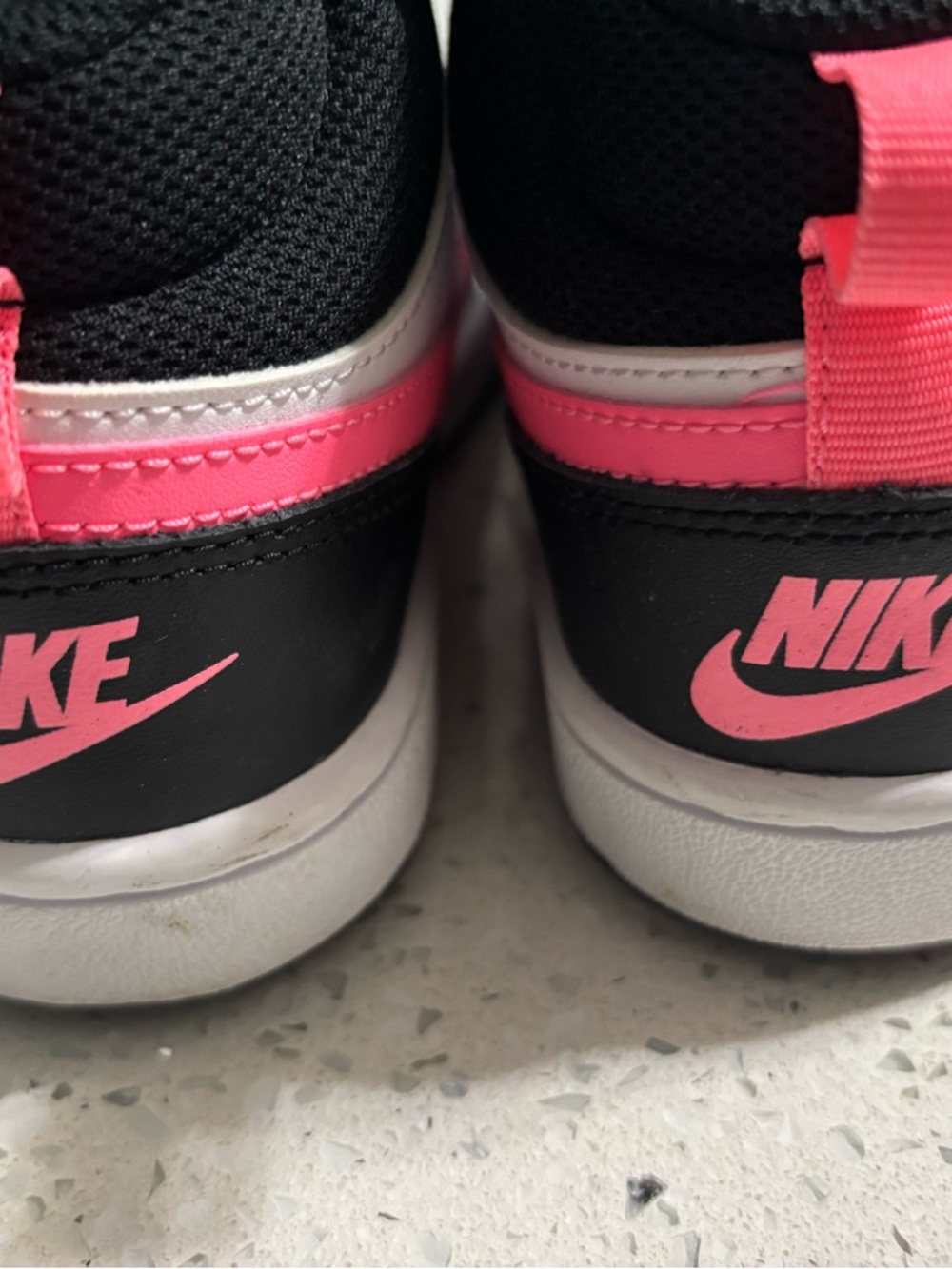 Nike Black, White & Hot Pink High-Top Sneakers - Picture 5 of 7